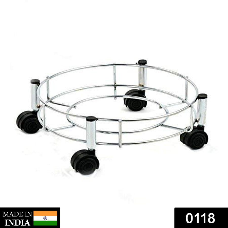 Gas Cylinder Trolley – Stainless Steel with Heavy-Duty Wheels | Indo Glow