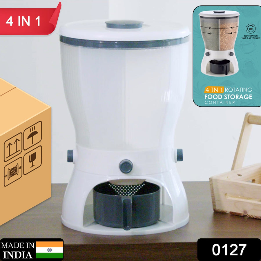 Rice Dispenser – 10L 4-in-1 Grain Storage | Tidy Table