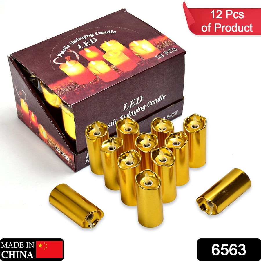 Flickering LED Candles (12 pcs) – Realistic Flame Decor | JubileeJoy