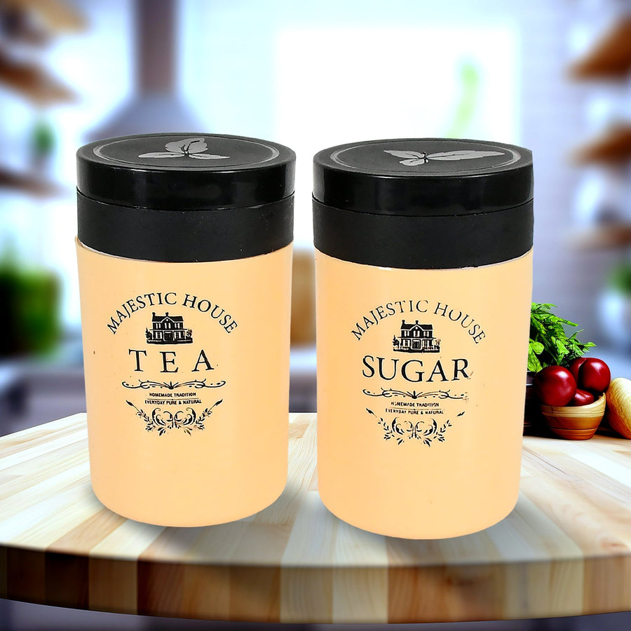 Airtight Tea Coffee Sugar Container 800ML Plastic Jar | Tidy Table