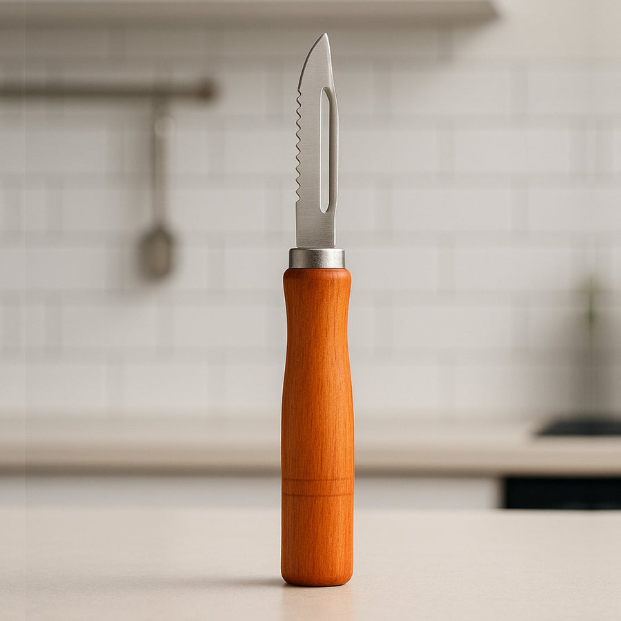 Vegetable Peeler – Stainless Steel & Wooden Handle | Quickslice