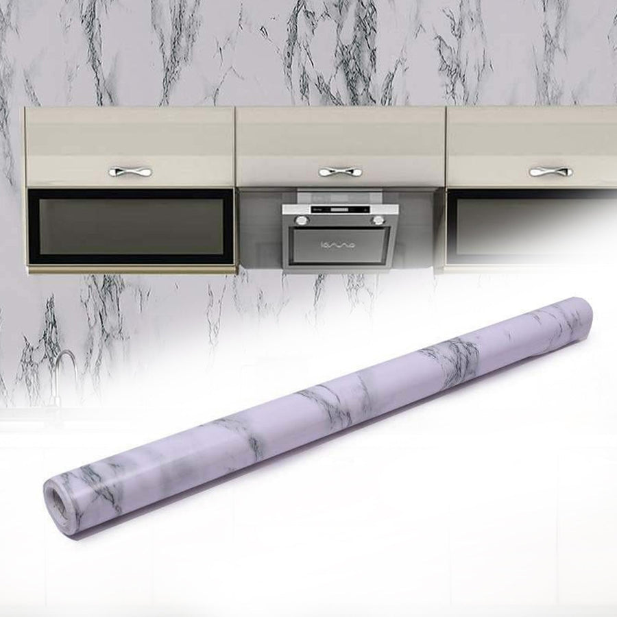 Marble Kitchen Wallpaper – Easy Peel & Stick Renovation 2m x 60cm