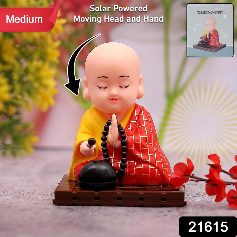 Solar Powered Buddha Statue – Moving Head and Hand Decor