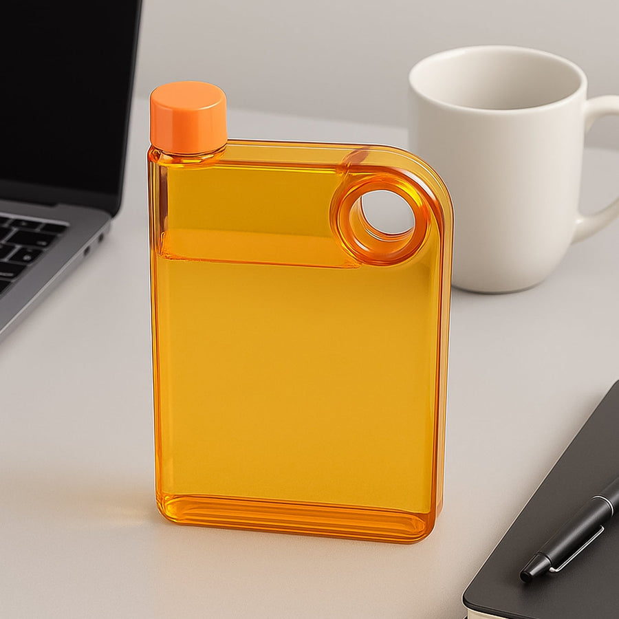 Slim Water Bottle – Notebook Design, 380ml | Own Hydrate