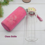 Side view of stainless steel vacuum flask thermos with lid