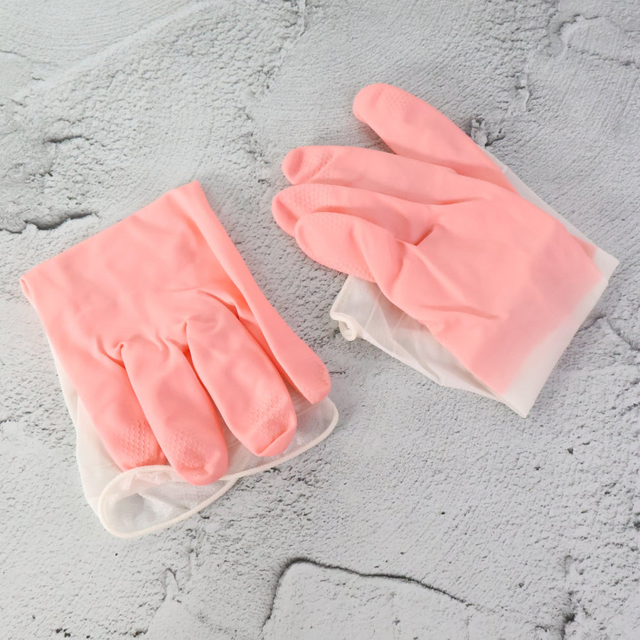 Large Waterproof Cleaning Gloves – Durable Reusable Rubber Pair