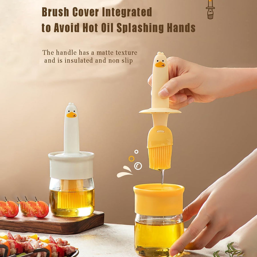 Oil Dispenser Bottle – 2-in-1 with Silicone Brush | Own Hydrate