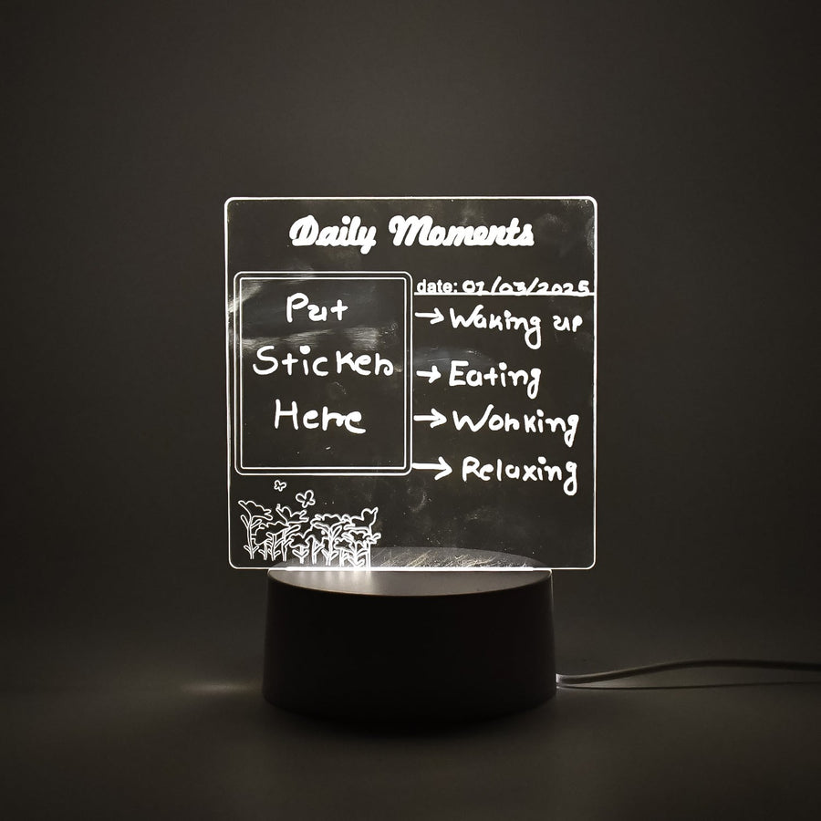 Acrylic Decorative Lamp – 3D Message Board & Night Light | Styleva