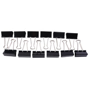 12 piece set of large 51 mm black binder clips for office use