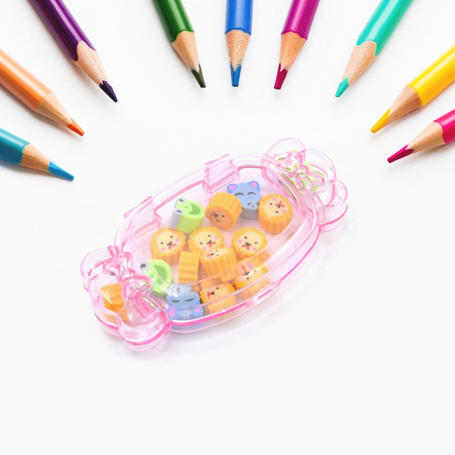 School Eraser Set – 15 Multi-Design Rubber Erasers | Velvet Wipe