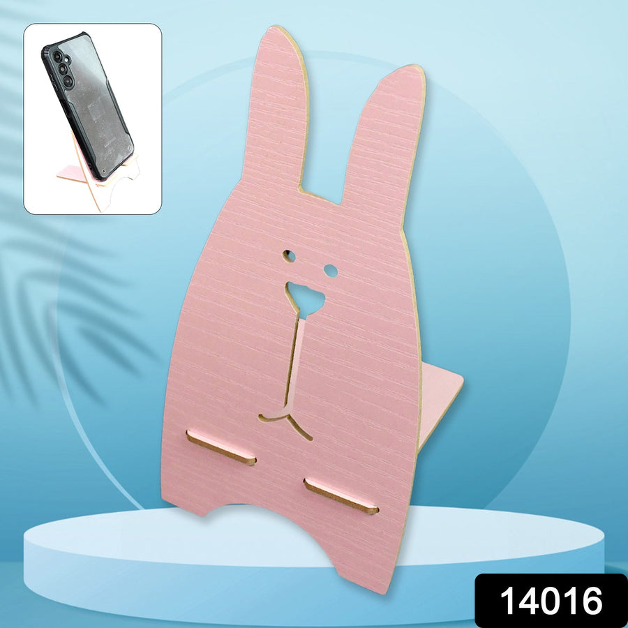 Wooden Rabbit Mobile Stand – Cute Desk Holder | PHOBIA
