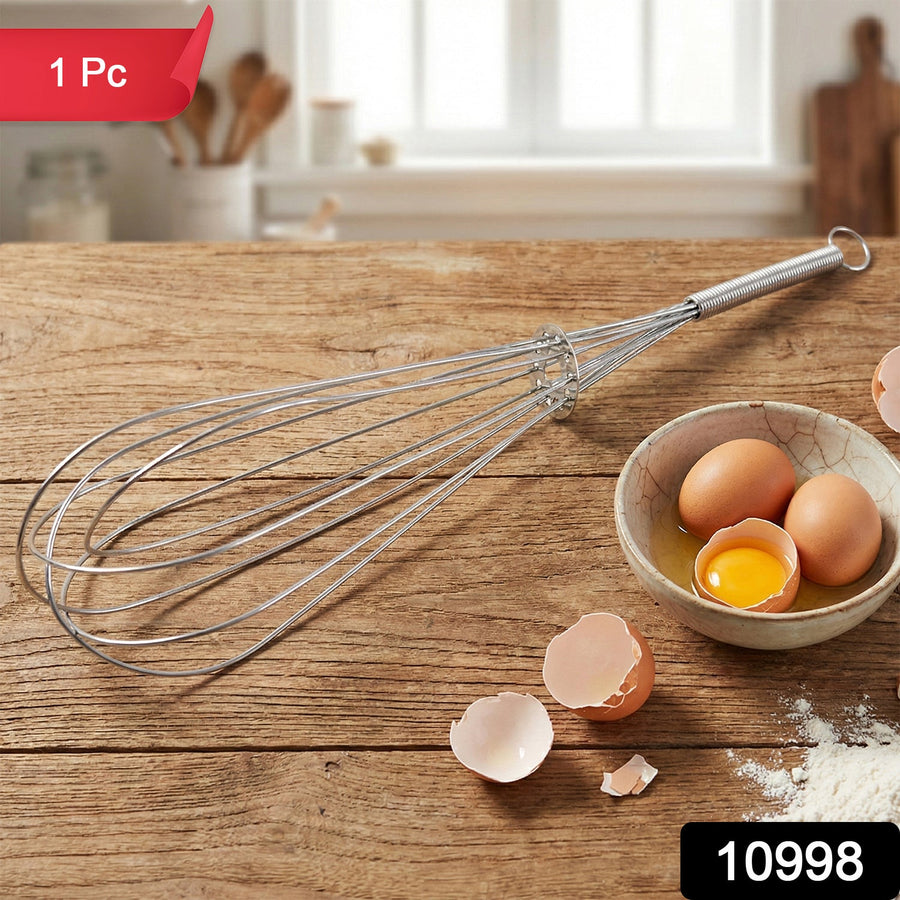 Stainless Steel Egg Beater Whisk – Manual Balloon Whisk for Baking