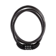 Safora multi-purpose bicycle cable lock with 4-dial combination.