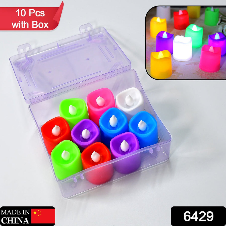 LED Tealight Candles – 10 Pcs Battery Operated | Indo Glow