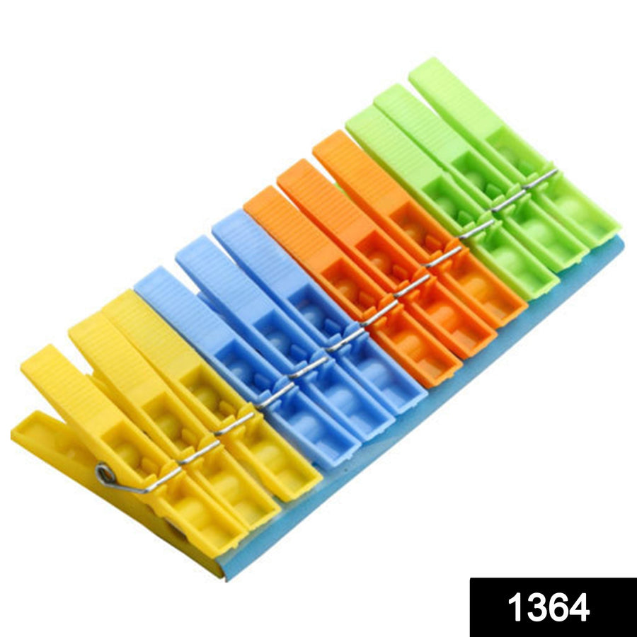 Cloth Clips 12 Pcs Multicolour – Strong Grip Laundry Pegs | BathNova