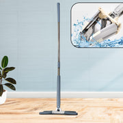 X-shape hands-free mop system with microfiber pad, ready for floor cleaning.