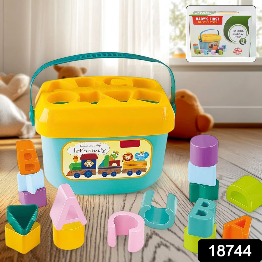 Baby Shape Sorter Toy – Geometric Stacking Blocks | Little Learners