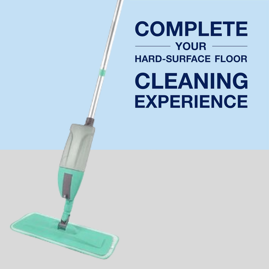 Spray Mop – 360° Rotating Head, Washable Pad | Velvet Wipe