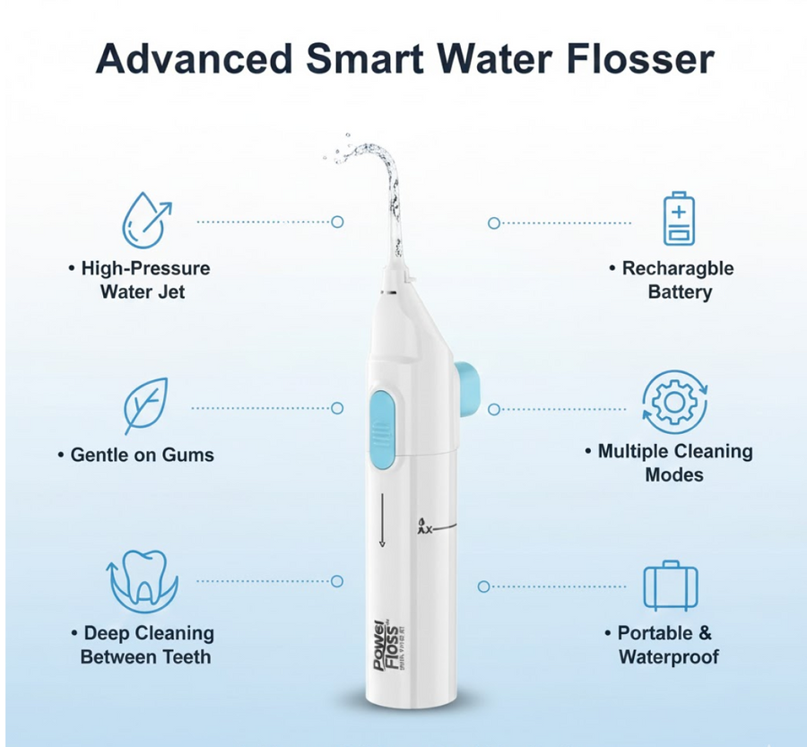 Water Flosser – Portable Smart Device for Gum Health | Velvet Wipe