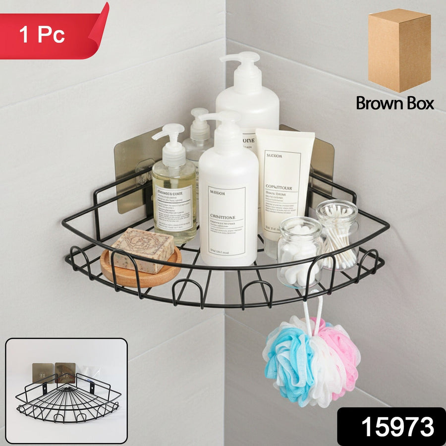 Wall-Mounted Corner Bathroom Storage Rack – Space-Saving Organizer