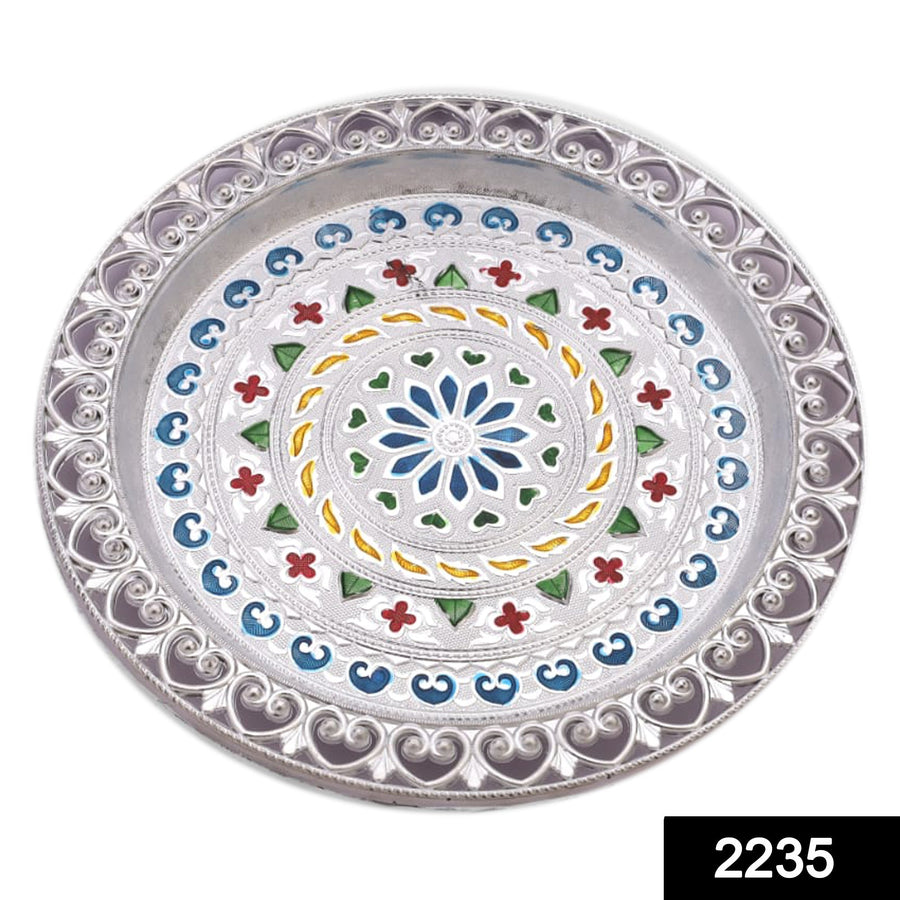 Silver Plated Pooja Thali – Festive & Worship Decor | Indo Glow