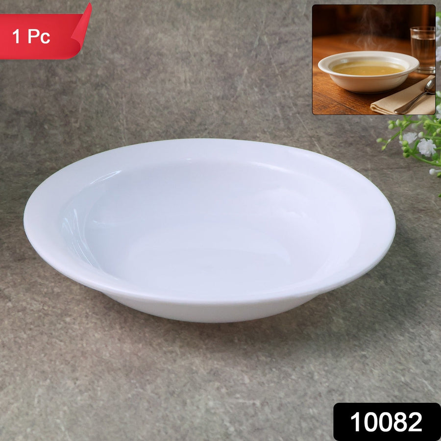 Deep Round Curry Bowl – Durable White Serving Bowl |