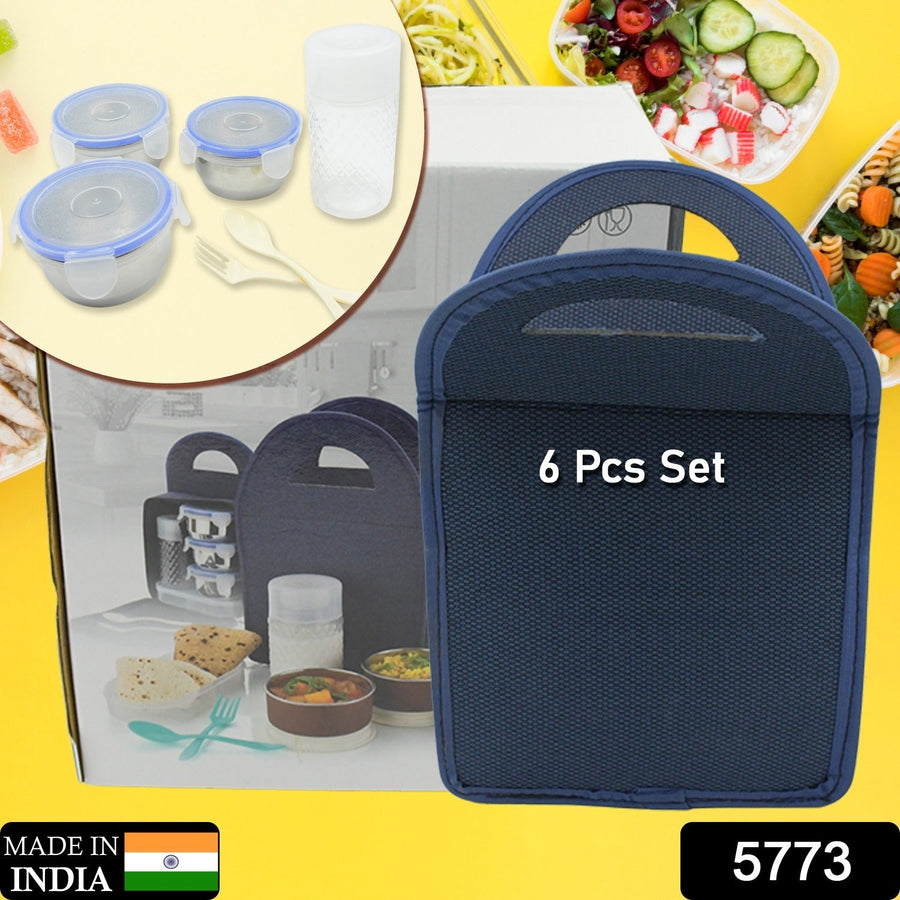 Insulated Lunch Box Set – 6-in-1 Stainless Steel Tiffin | Lunchie Bunchie
