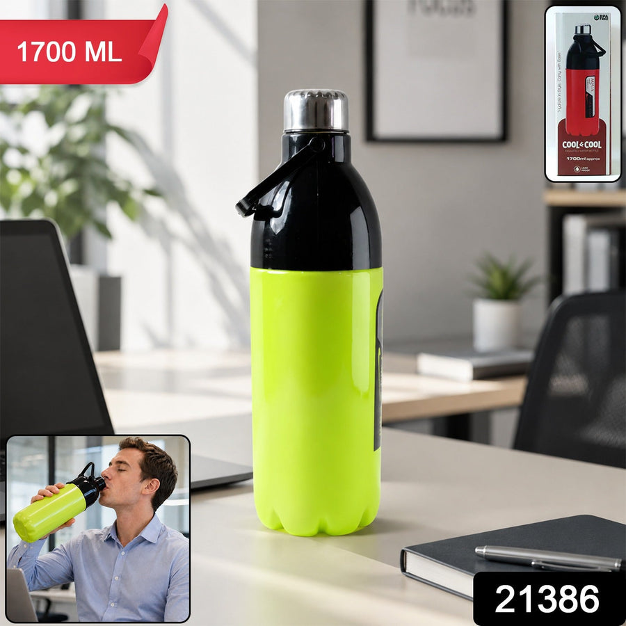 Large Capacity Water Bottle 1700ml – Leakproof with Carry Strap