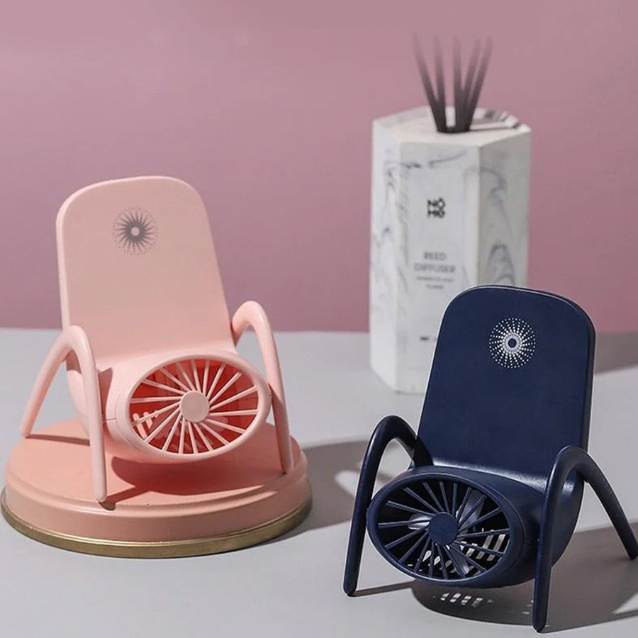 Portable Phone Holder Fan – Handheld & Multi-Function | VoltDesk