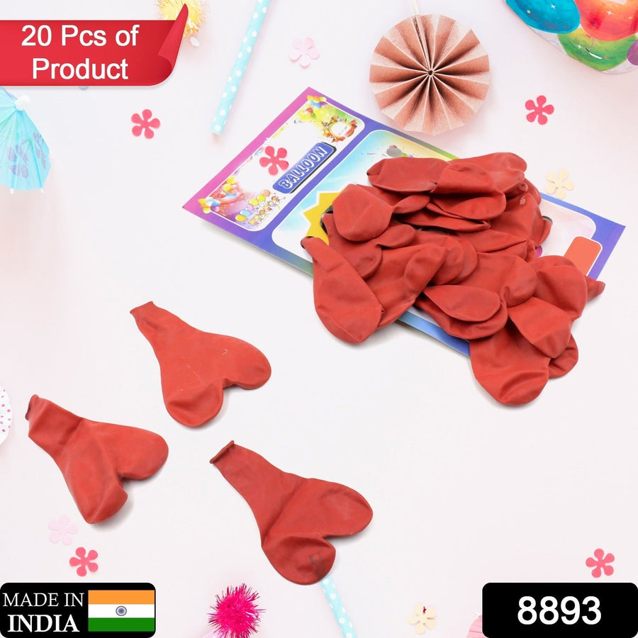 Heart Shaped Balloons – 20 Pcs Latex Set for Parties | Play & Move