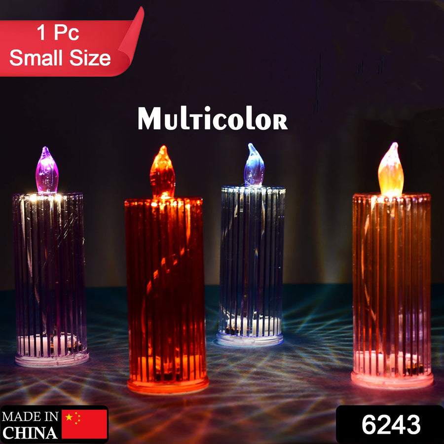 LED Crystal Candle – Glitter Swirling Multicolor Decor | Styleva