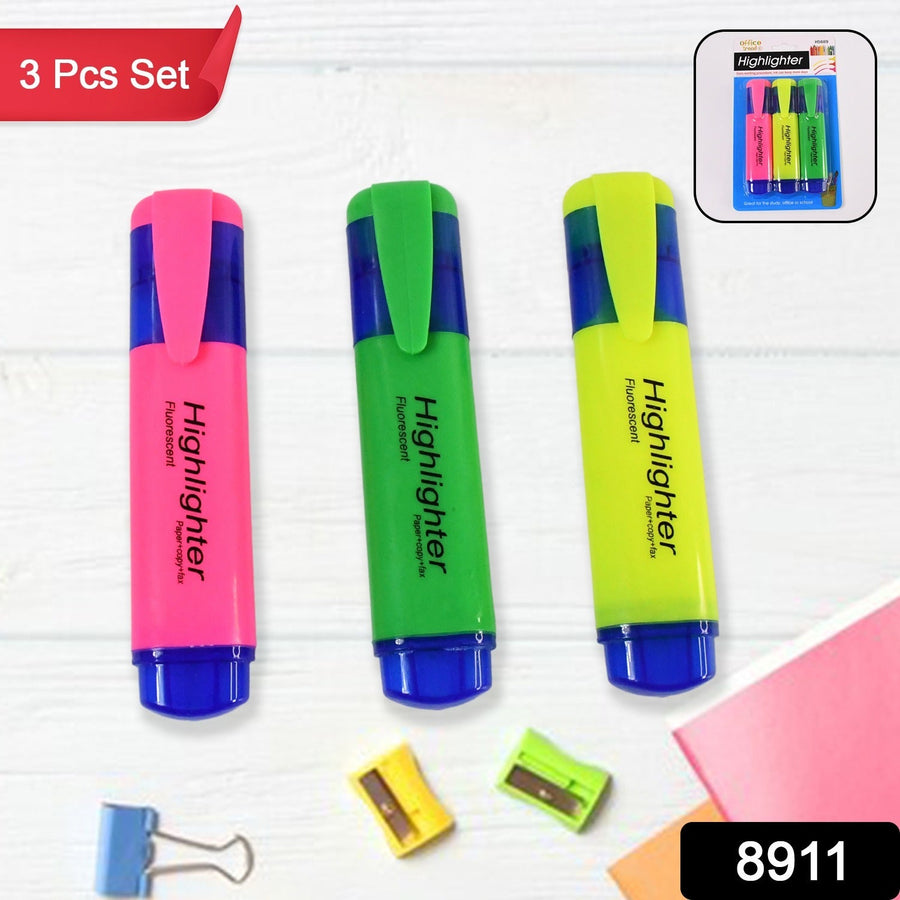 Assorted Color Highlighter Pens – Water-Based Broad Tip Set
