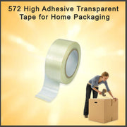 Heavy-duty transparent packing tape ensuring secure carton sealing.