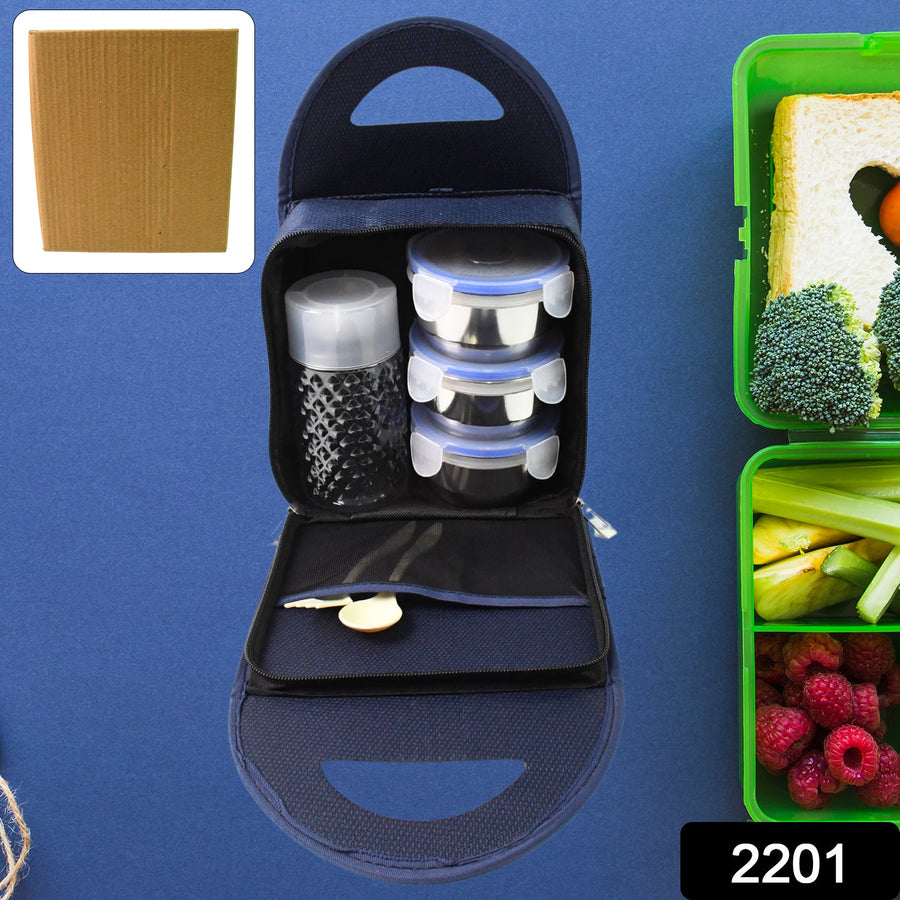 Stainless Steel Lunch Box Set – Airtight & Leakproof 4-Piece | Lunchie Bunchie