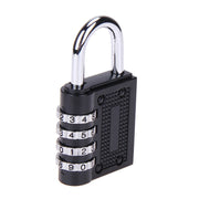 A hand demonstrating the compact size of the 4-digit combination lock.
