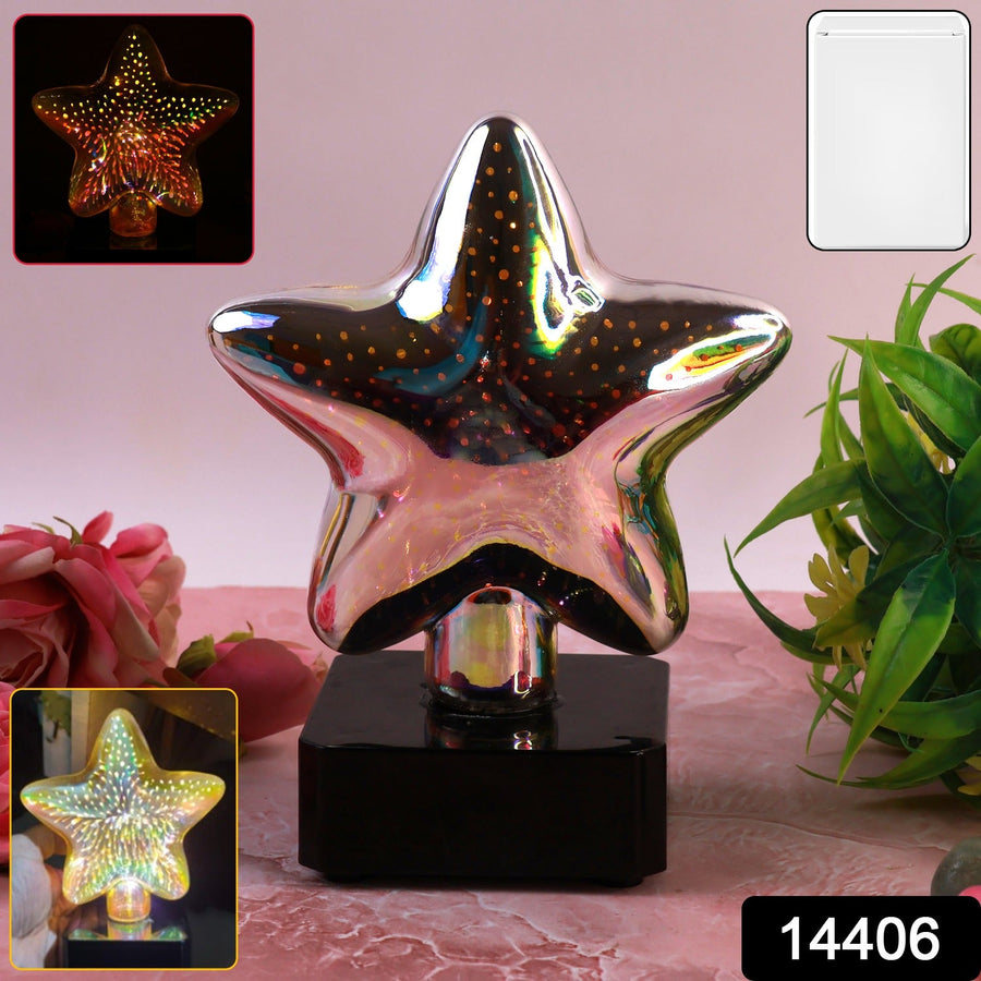 Star Shaped 3D Illusion LED Night Lamp – Multicolor Decorative Glow