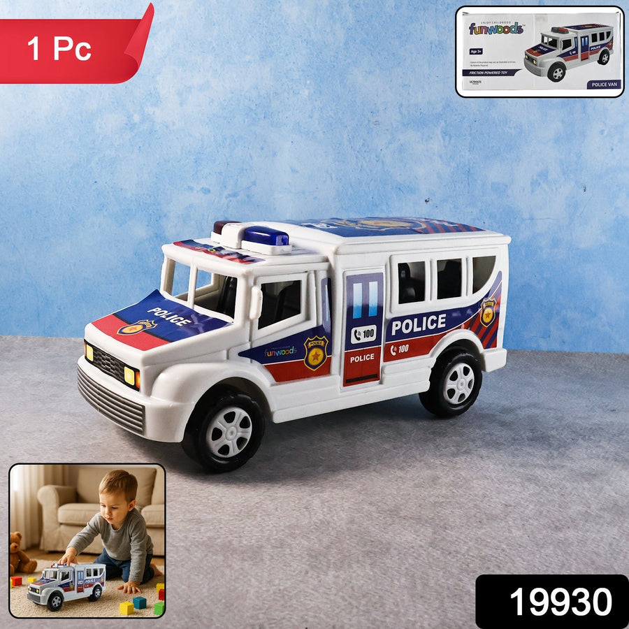 Police Van Toy – Friction Powered Realistic Kids Vehicle