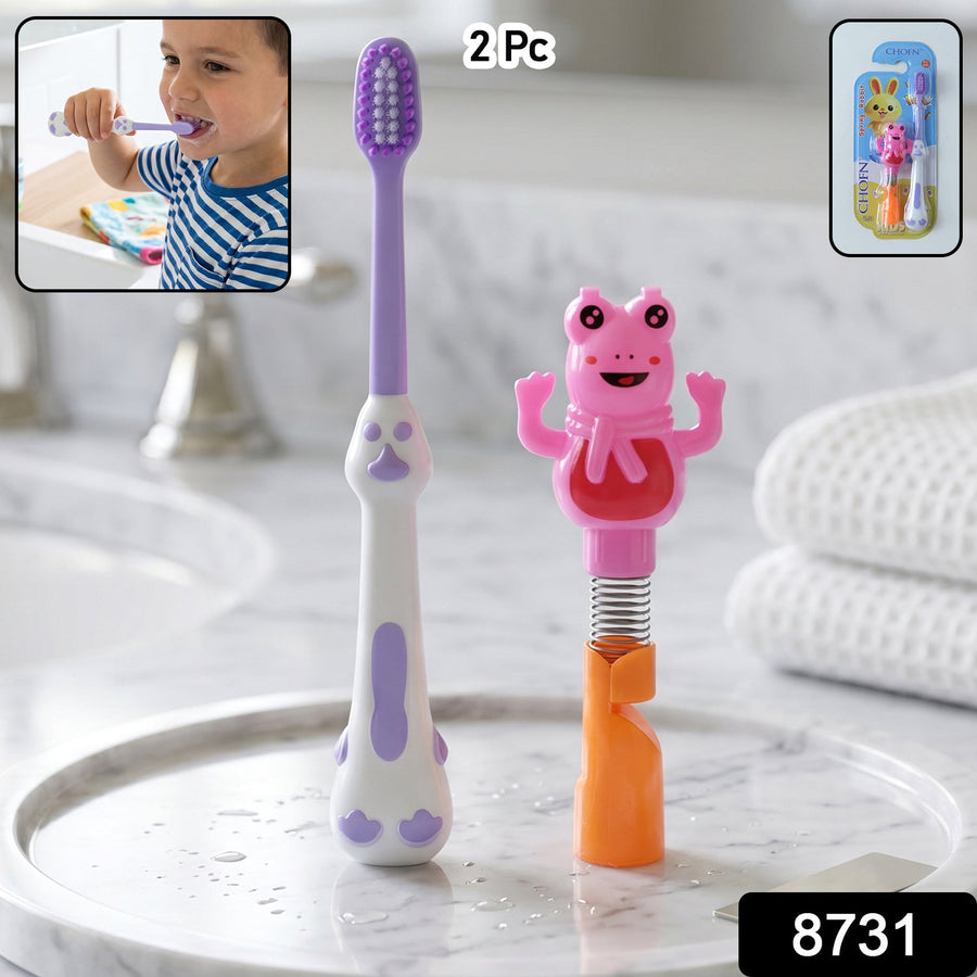 Kids Toothbrush Set – Soft Bristles & Fun Frog Design