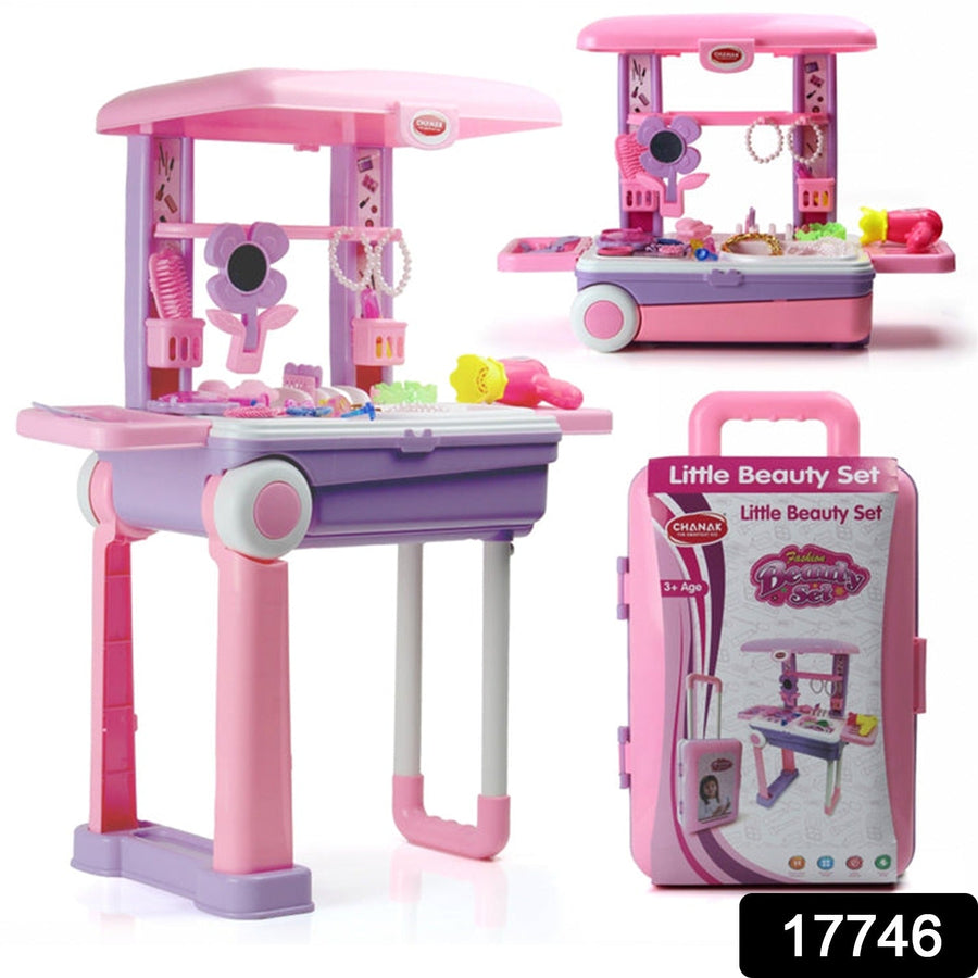 Kids Beauty Set Trolley – 25 Pcs Pretend Play | Aditi