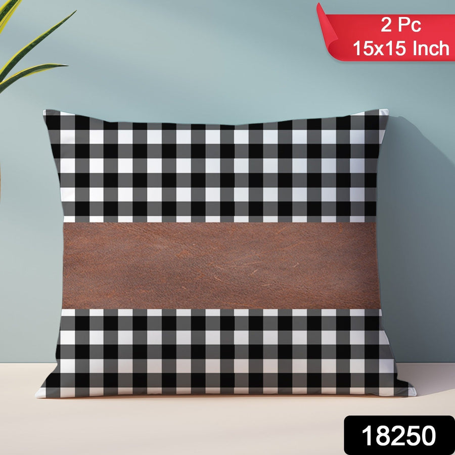 Pillow Covers – 15x15 Inch Faux Leather & Cotton | Styleva