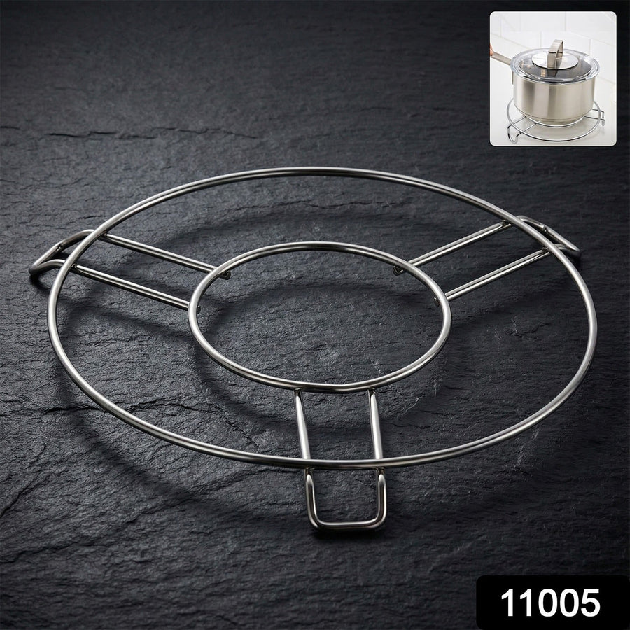 Stainless Steel Hot Pot Stand – Durable Heatproof Cookware Rack