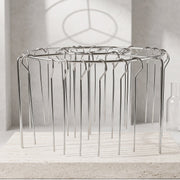 BBQ kebab stand with skewers for even cooking