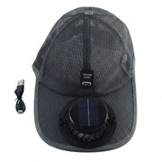 Solar fan baseball cap to stay cool in summer heat