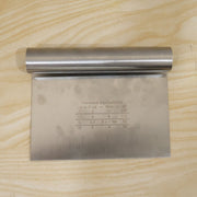 Durable stainless steel dough scraper for bakers