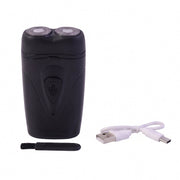 Black men's electric shaver suitable for travel and daily grooming