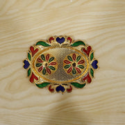 Golden kankavati holder with bowls for auspicious use