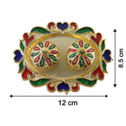 Enamel pooja thali kankavati for tilak and rituals