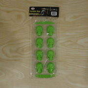 Halloween style skull ice cube tray with lid
