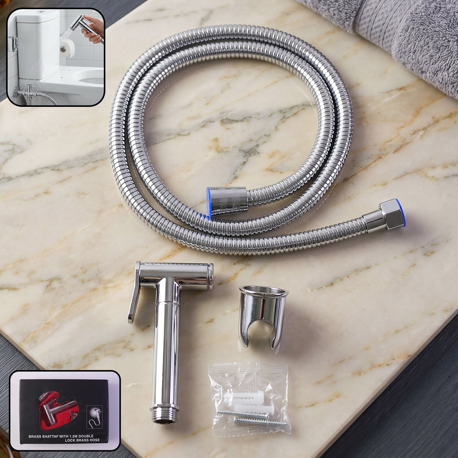 Brass Shattaf Health Faucet – Durable Chrome Finish for Hygiene