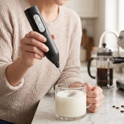 Electric drink mixer and frother for beverages and eggs